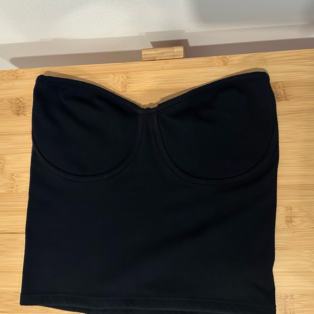 Joah Brown Bustier Black Tube Top